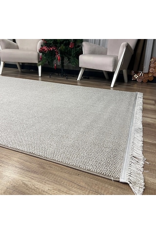 Hoom Rugs Vega S5486a Vizon Bej Hav Toz Vermez Hasır Dokuma Modern Makina Halısı Vizon