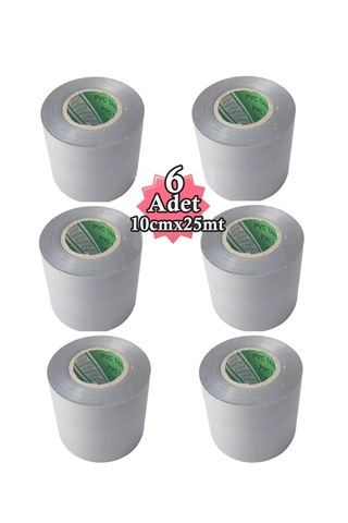 Gri Pvc Bant 10cmx25mt Geniş Gri İzole Bandı