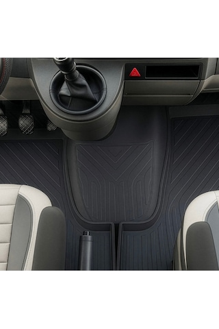 Vw Transporter T5 T6 T7 2003-2023 Uyumlu 4d Havuzlu Paspas Seti 3 Parça Tpe Kauçuk
