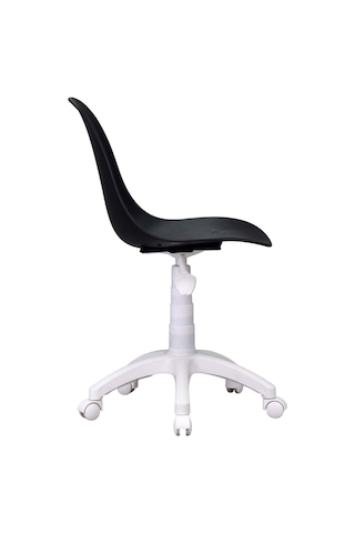 Vilinze Eames Çalışma Koltuğu Tekerlekli Ofis Sandalyesi Siyah