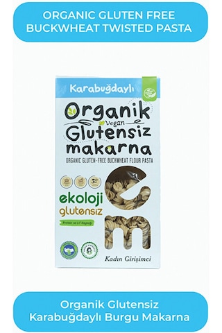 Organik Glutensiz Makarna Karabuğdaylı Burgu 200 Gr