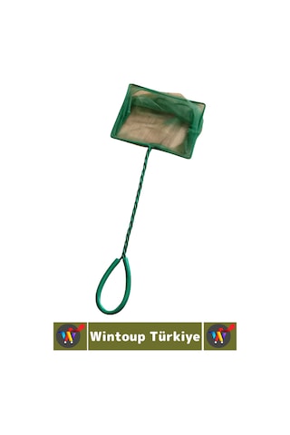 Wintoup Dayanıklı Kaymaz Sap Hafif Yumuşak Fileli Tatlı Tuzlu Su Uyumlu Pratik Akvaryum Balık Kepçesi 15 Cm