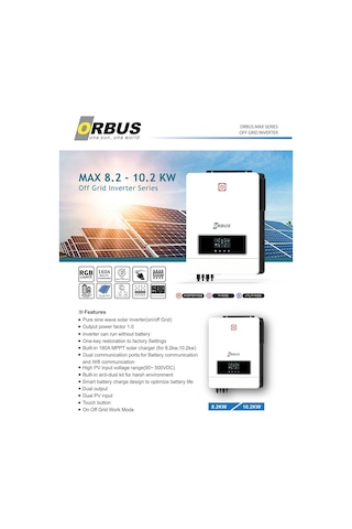 Orbus 48 V 8.2 Kw Mppt Tam Sinüs Akıllı İnverter