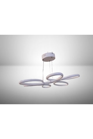 Dmr Lotus Çiçek Sarkıt Led Avize Beyaz Kasa Üç Renk 6500k/4000k/3000k Beyaz Ilık/bbeyaz/sarı Günış Çok Renkli