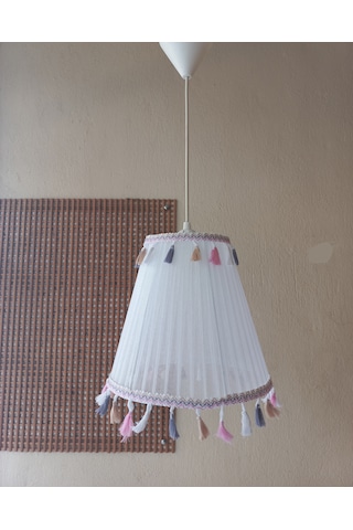 N-64 Beyaz Organze Yatak Odası Çocuk Ve Bebek Odası Avize Beyaz Beyaz