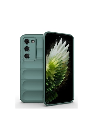 Tecno Spark 40 Pro Kılıf Kamera Korumalı Esnek Silikon Parmak Şeritli Khayra Koyu Yeşil Tecno Spark 40 Pro Kılıf Kamera Korumalı Esnek Silikon Parmak Şeritli Khayra Koyu Yeşil
