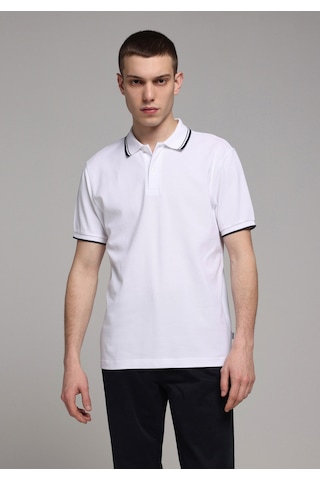Colin's Colins Regular Fit Polo Yaka Düz Erkek Beyaz Kısa Kol Tişört Cl1080027 Q1.v2 Wht
