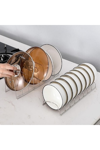 Pazly Basit Siyah Plaka Kurutma Rafı Mutfak Kapağı Organizatör Servis Tepsileri İçin Bulaşık Sepeti 56603515 Siyah