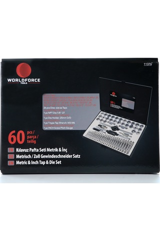 Worldforce 60 Parça Pafta Kılavuz Seti S2 Çelik Profesyonel N11.1201