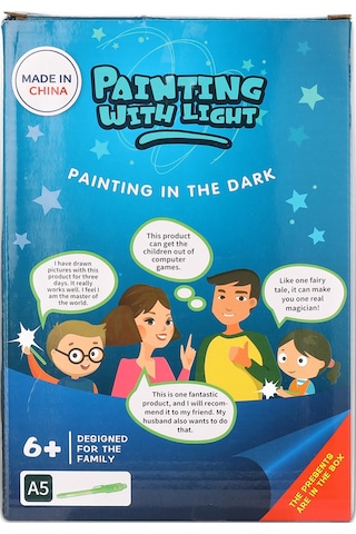 Ximistore9 Çocuklar İçin A4 Boyutlu 3d Işıklı Boyama Tahtası - Fosforlu Çizim Paneli Ve Işık Marker İle Kreativite Geliştirir Çok Renkli