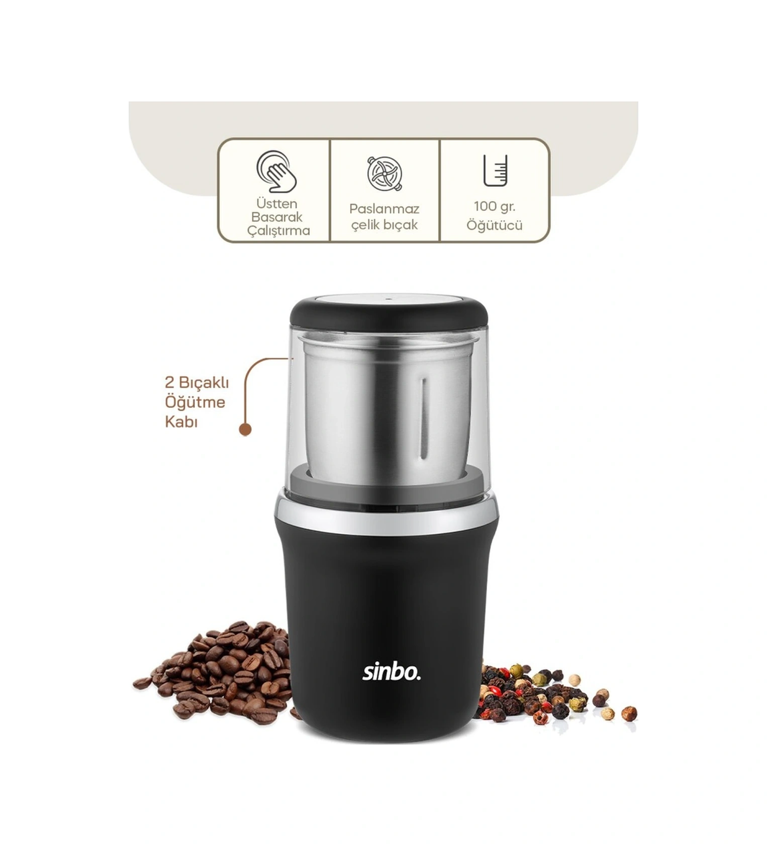 Sinbo SCM-2997 Kahve & Baharat Öğütücü