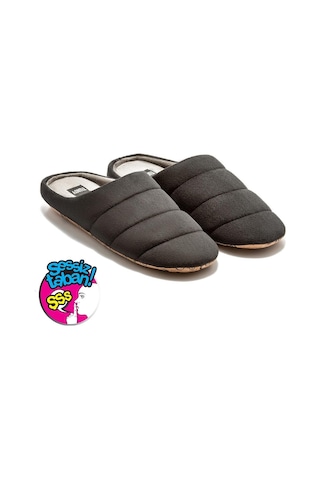 Twigy Adamo Erkek Ev Terliği Sessiz Taban Siyah Füme 41/46 AA0766 Füme - Siyah