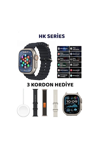 Watch 8 Ultra Akıllı Saat Hk 8 Ultra Amoled Ekran 2.02hd Nfc Gps Yeni Amiral Gemisi 49m