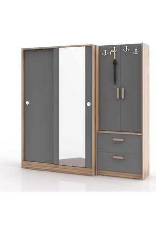 Abre Vm-300348 Antrasit Vestiyer Portmanto Diğer