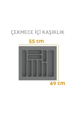 Çekmece İçi Kaşıklık Ve Kepçelik Düzenleyici Gri 55x49 Cm 49x40 Cm Kadar Kesilebilir Diğer