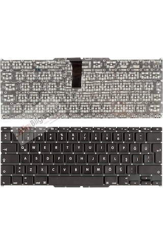 Apple Uyumlu MacBook Air A1465 11.6" Md711Ll/A Büyük Enter Klavye Siyah