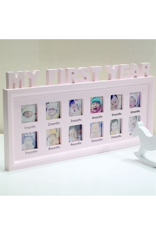 Yaratıcı Dıy Ev Odası Dekorasyonu Bebek Anıtı Büyüyen Fotoğraf Çerçevesi Ekranı Beyaz