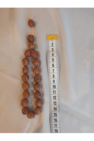 Ham Andız 17'li Efe Tesbih - 13mm Tornalanmamış Doğal Dokulu Bilek Boyu