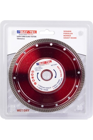 Bay-tec Mk0286 Süper Turbo Elmas Testere Kesici Disk 180 MM ince