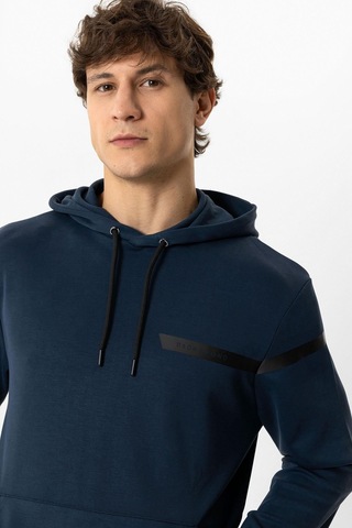 Backandbond Lacivert Regular Fit Kapüşonlu Kanguru Cepli Sweatshirt