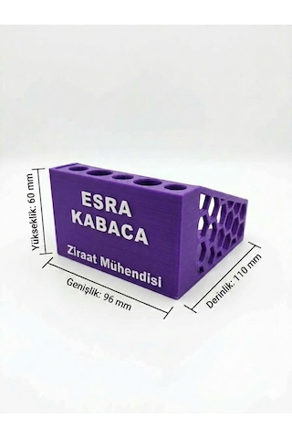 Kişiye Özel Masaüstü Kalemlik Ve Bloknotluk Mor