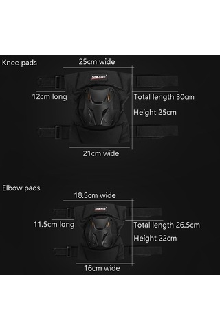 Primepickings Sulaıte Motosiklet Sürüş Ekipmanı Dişli Off-road Koruyucu Düşme Önleyici Dirsek Pedisi Siyah Standart