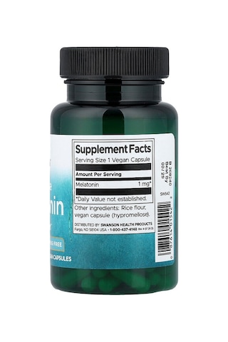 Takviye Swanson Vitamins, Melatonin, Low Dose, 1 Mg, 120 Vegan Capsules