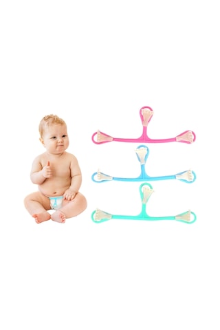 Sones 3 Adet Plastik Üç Kancalı Küçük Pençe Bebek Bezi Tokasırastgele Renk Teslimatı