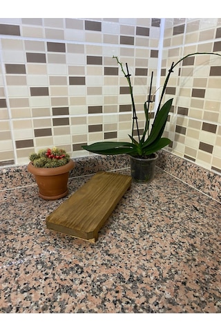 Apak Ahşap Çok Amaçlı Sunumluk Dekoratif Doğal Ahşap Tepsi