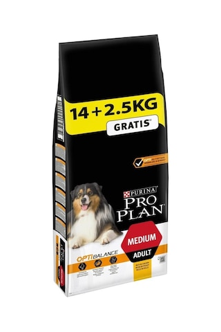 Purina Pro Plan Medium Adult Tavuklu Yetişkin Köpek Maması 14 KG + 2500 G