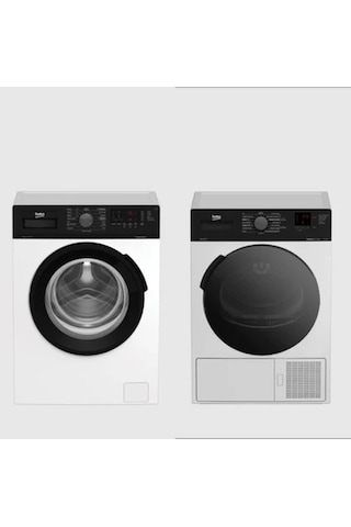 Beko KM 1100 Kurutma Makinesi - CM 11141 Çamaşır Makinesi 2'li Set
