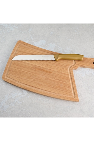 Aryıldız Rexa Tırtıklı Ekmek Bıçak Gold 19 Cm Renkli