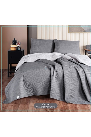 Colors&colors Dilara Çift Kiş. Yatak Örtüsü 220x240 -a.gri K.gri Gri