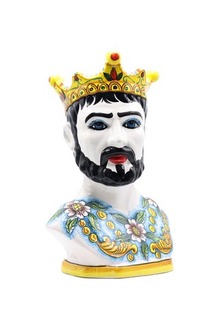 Moor Dekoratif Kral Büst Heykel