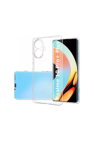Newface Realme 10 Pro Plus 5g Kılıf Lüx Semeglbl - 17 Şeffaf Silikon