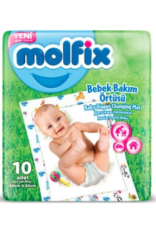 Molfix Bebek Bakım Örtüsü 60 x 60 CM - 10 Adet