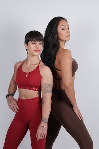 Goat Spirit Pro Seamless Askılı Crop - Bordo Em-31