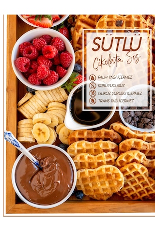 Sütlü Çikolata Sos - Waffle & Krep & Pankek & Tatlı & Dondurma & Kruvasan Sos - 900 Gr