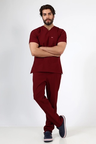 Zarf Yaka Erkek Likralı Takım - 6407 Bordo 6407 Bordo Soft