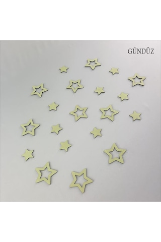 Fosforlu 20 Adet Yıldız ( Karanlıkta Parlaması Garantili )
