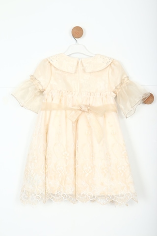 Xo Kids Kız Çocuk Elbise 4-12 Yaş 3192 Ekru