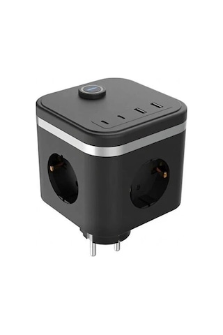 Termal Akım Korumalı Isıya Dalı 3 Lü Duvar Tipi Priz 2x Usb 2x Typce 3680 W