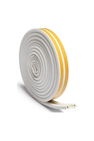 Kapı Pencere Izalasyon Bandı Kapı Altı Rüzgar Önleyici Kapı Pencere Fitili Beyaz 10x2 Metre Tesisa