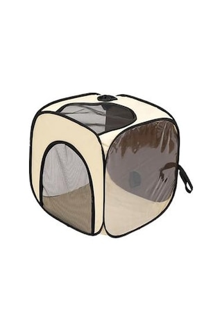 Pet Taşınabilir Katlanabilir Kedi Playpen Cates Kennel Oxford Bezi Pet Çıkarılabilir Fermuar Üst Gölge Kapak Kapalı Dış Mekan Kullanımı Taşıyıcılar Ve Amp Bebek Arabası