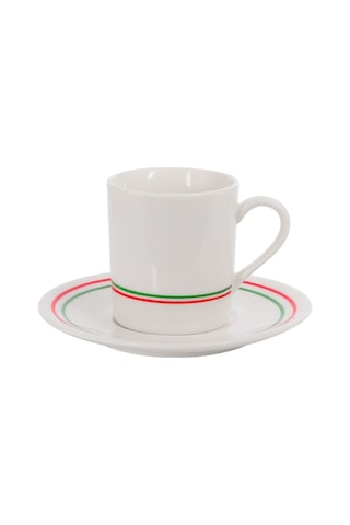 Güral Camelia 2 Kişilik Kahve Fincanı Takımı Yeşil Türk Kahvesi Hediyeli 4875354