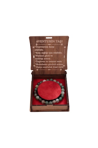 Doğal Aventurin Taşı Bileklik Muhakeme Gücünü Ve Mutluluğu Artt Yeşil