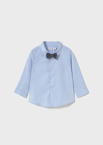 Mayoral Erkek Bebek Papyonlu Mavi Uzun Kollu Gömlek 2111 Mavi