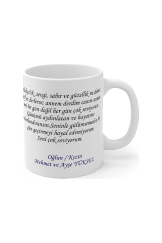 Kişiye Özel Isim Baskılı Beyaz Kupa Bardak .Anneler Günü Bardak . N11.2986