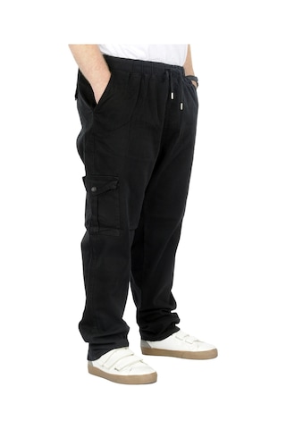 Mode Xl Büyük Beden Erkek Gabardin Kargo Jogger Pantolon Doğa 21928 Siyah 001