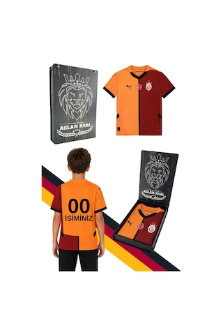 Galatasaray Home Jersey Replica J Kırmızı Unisex Çocuk Forma Kişiye Özel Parçalı Ko